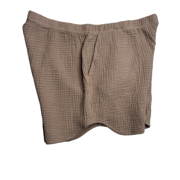 Jason Wu Gauze Shorts Size Medium Minimalist Brown Beige Quiet Luxury Beach - Picture 2 of 11